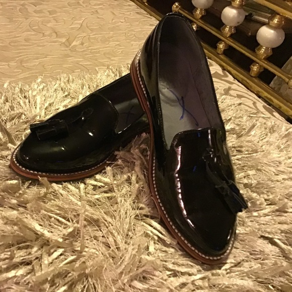 Miles & Louie Black Tassel Patent Leather Custom Made Shoe - Picture 7 of 15